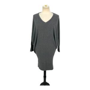 Go Couture Dolman Batwing Sleeve Knit Midi Dress Gray Size Medium NWOT $45 MSRP